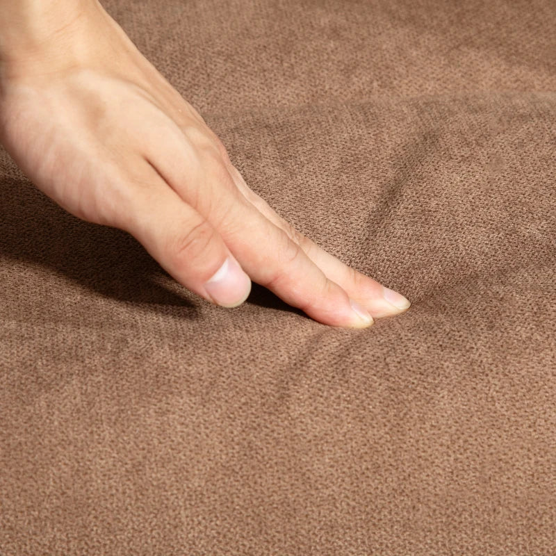 Velvet Recliner Chair with Ottoman in Light Brown - Comfortable and Stylish Seating Solution