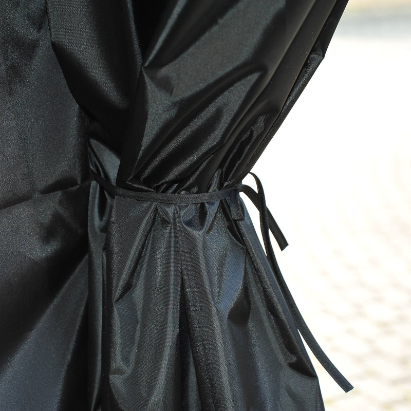 Black 3x3m Pop Up Garden Gazebo with Sidewalls and Windows