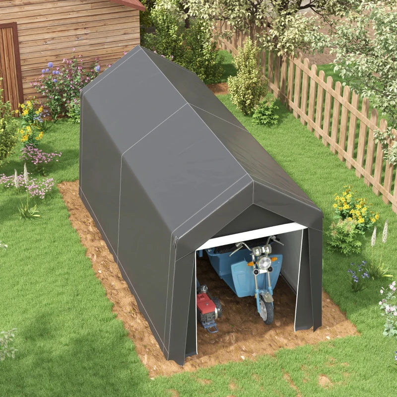 Grey Portable Outdoor Shed