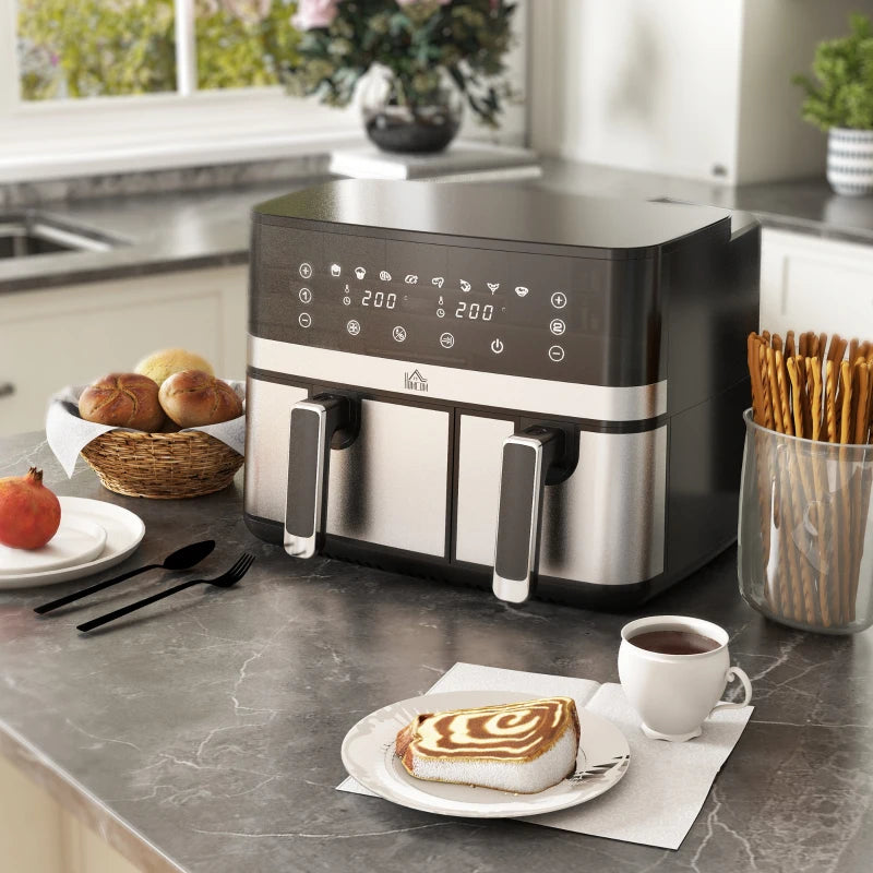 8.5L Dual Basket Air Fryer - Sync & Multi-Menu Cooking for Perfectly Crispy Meals Every Time