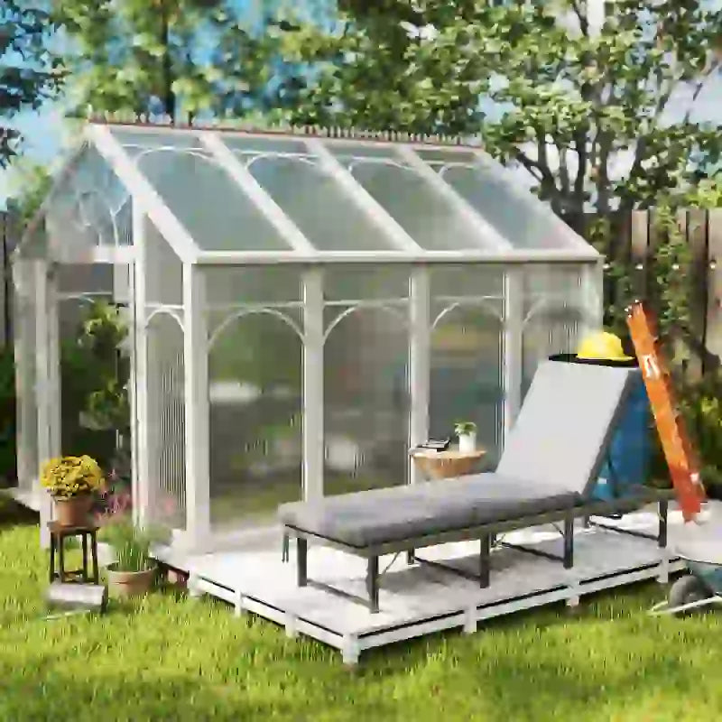 Grey Single Folding Rattan Sun Lounger with Cushion - Outdoor Relaxation Chair