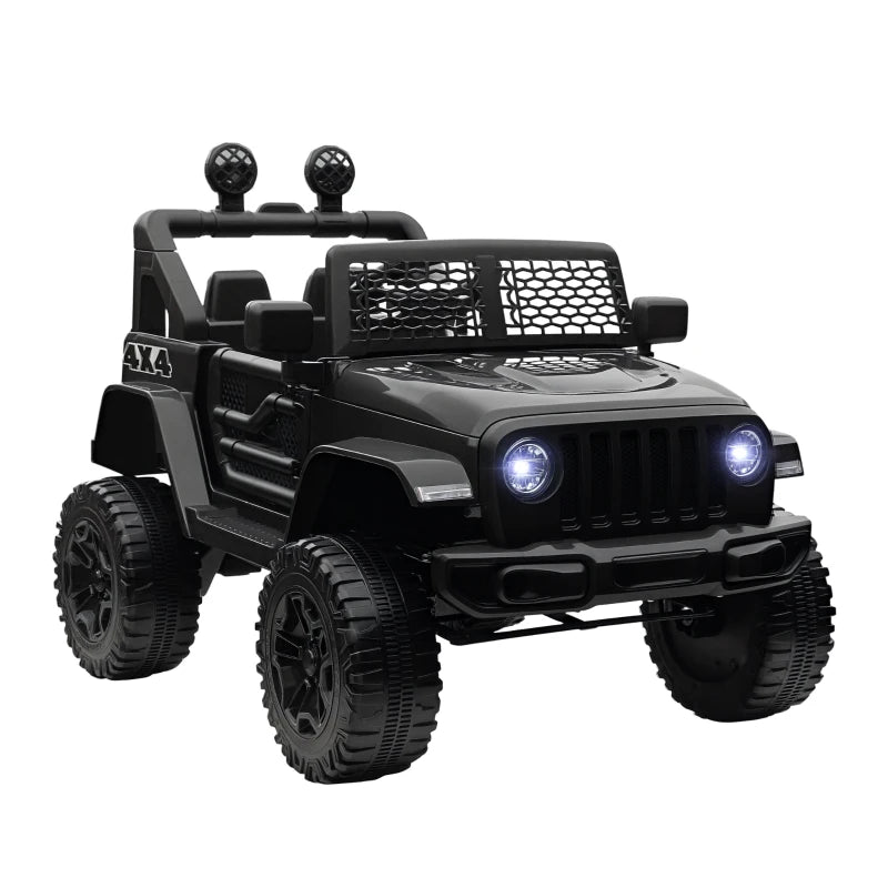 12V Kids Electric Ride On Car Off Road Toy with Remote Control for Ages 3-6 Black