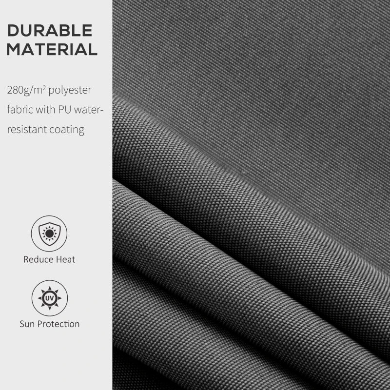 3.5m x 2.5m Dark Grey Retractable Awning Canopy