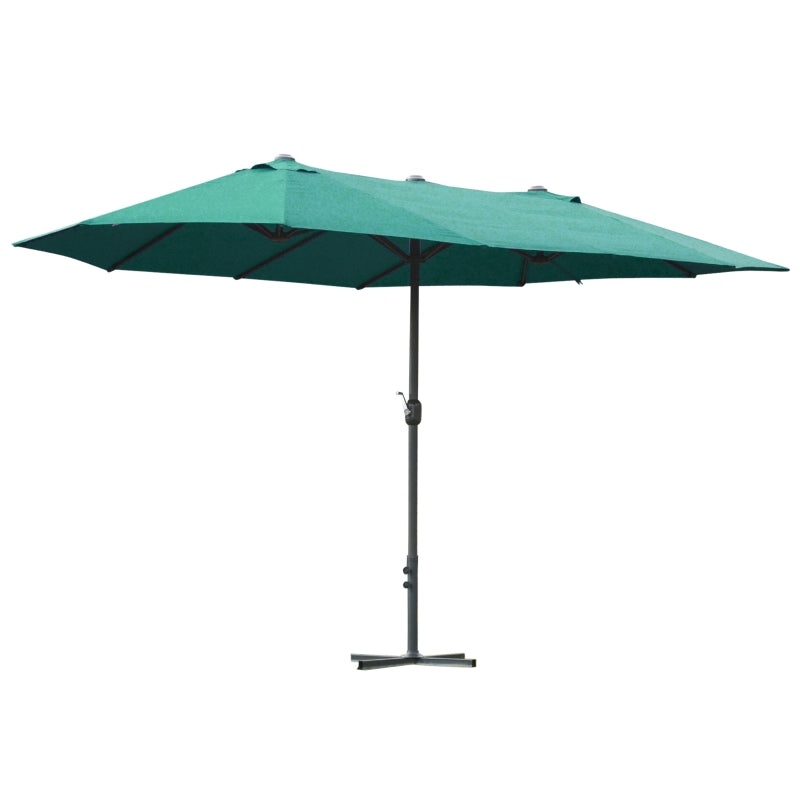 Dark Green 4.6M Double-sided Crank Sun Umbrella Canopy