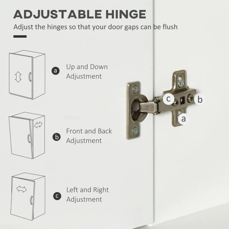 Freestanding Tall Kitchen Storage Cabinet with Drawer and Adjustable Shelves for Dining Room