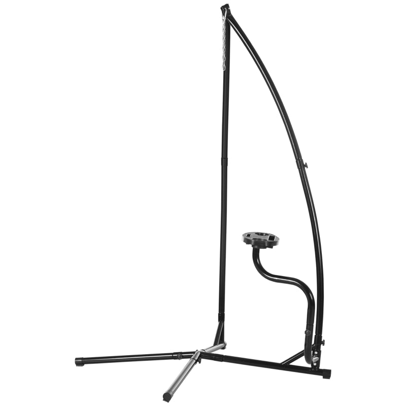 Black Metal C-Stand for Hanging Hammock Chair - Heavy Duty Construction
