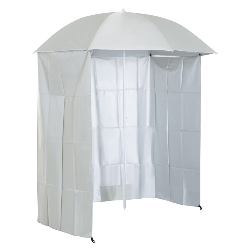 Beach Fishing Umbrella with Sides - Off-White