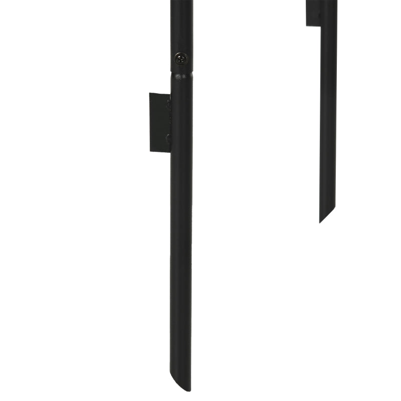 Metal Garden Arch for Climbing Plants and Vines - Black Outdoor Arbor for Weddings, 140L x 40W x 240H cm