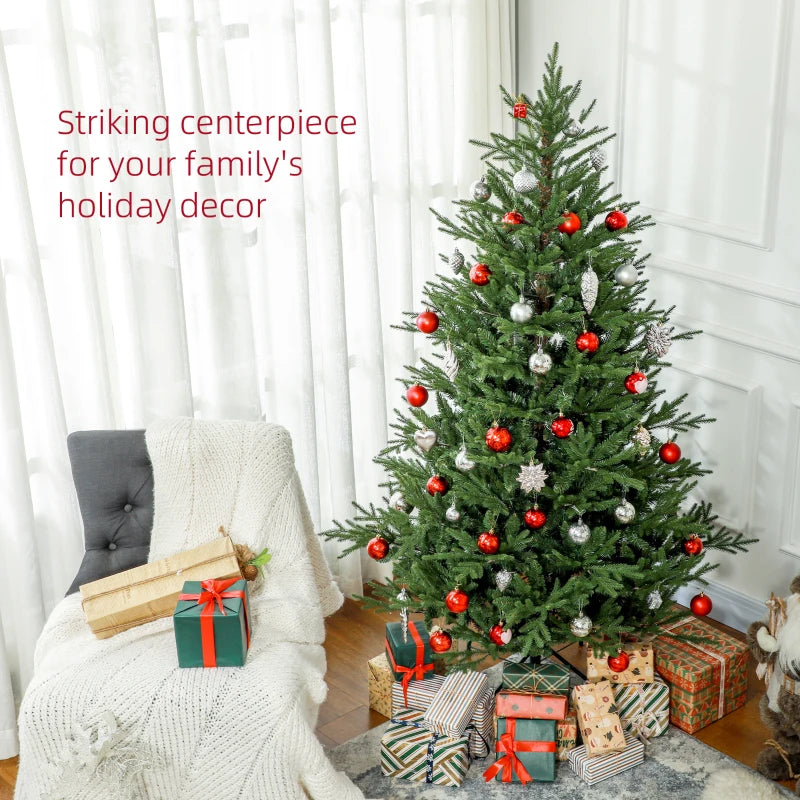 5ft Bushy & Bare Green Artificial Christmas Tree - Lush Holiday Decor for Home & Office, Easy Setup, Realistic Look