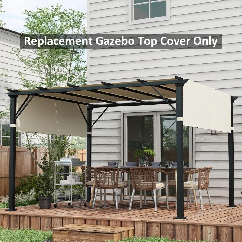 Cream White Pergola Canopy Set - UV Protection, Easy Install - 3x3m