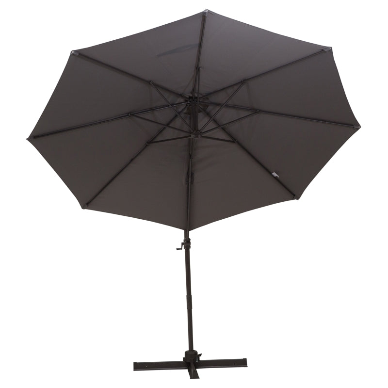 3m Grey Cantilever Garden Parasol