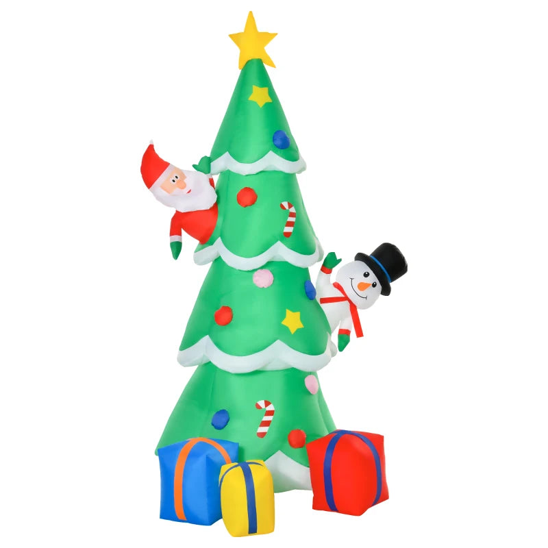 7FT Christmas Inflatable Tree with LED Lights - Perfect Indoor & Outdoor Holiday Decoration