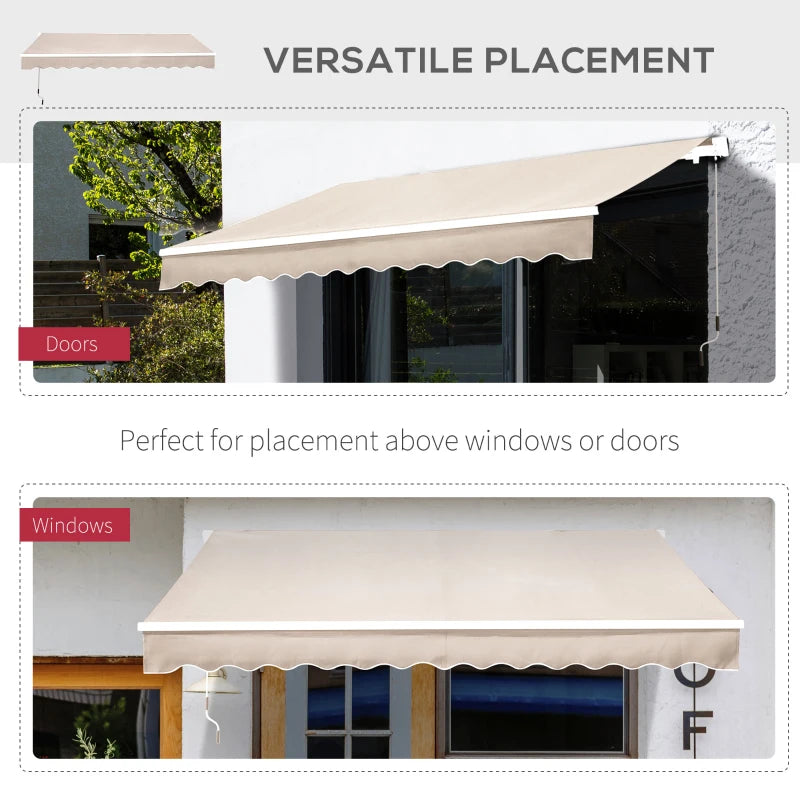 Ivory 3m x 2.5m Manual Retractable Awning