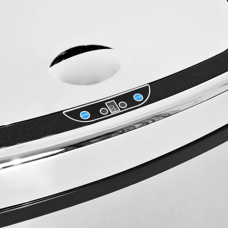 68L Stainless Steel Automatic Sensor Kitchen Trash Bin Silver