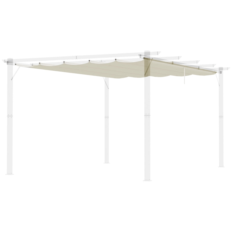 Retractable Cream White Shade Cover Canopy for 4 x 3 m Pergola - Replacement Roof