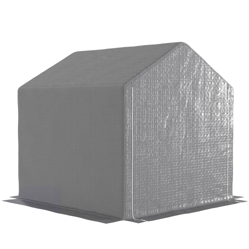 Durable 2 x 2m Garden Fabric Storage Tent - Grey
