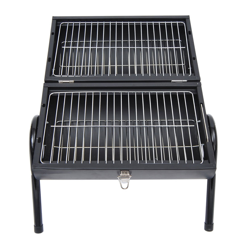 Compact Black Charcoal BBQ Grill