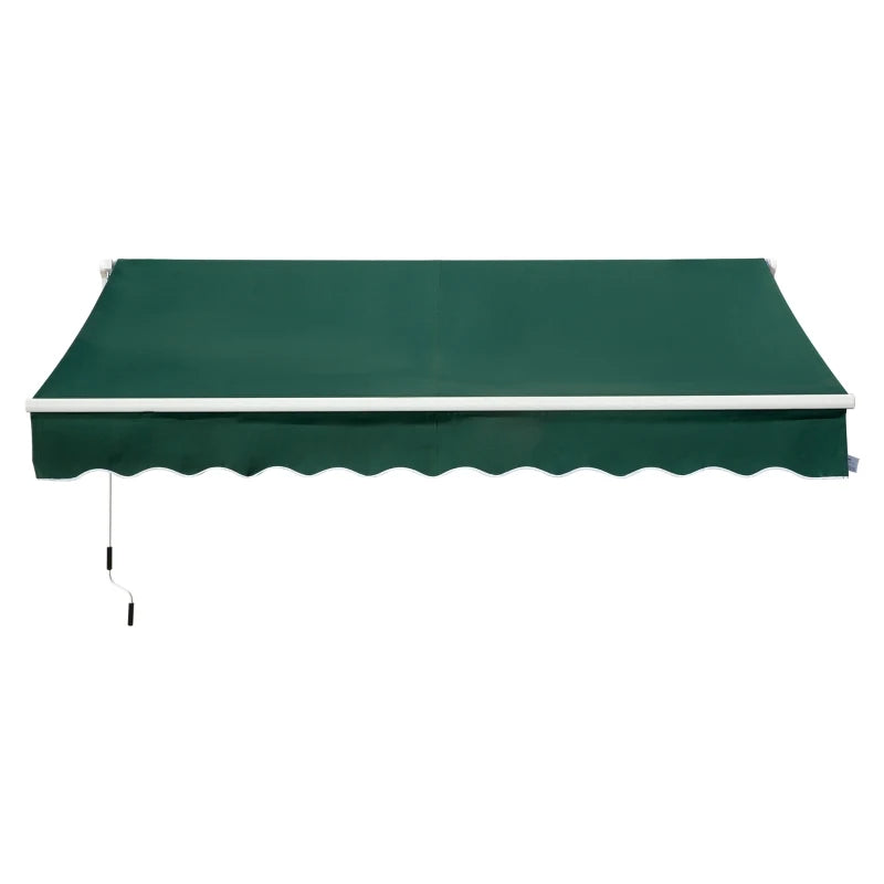 4m x 2.5m Manual Awning Sun Shade - Green