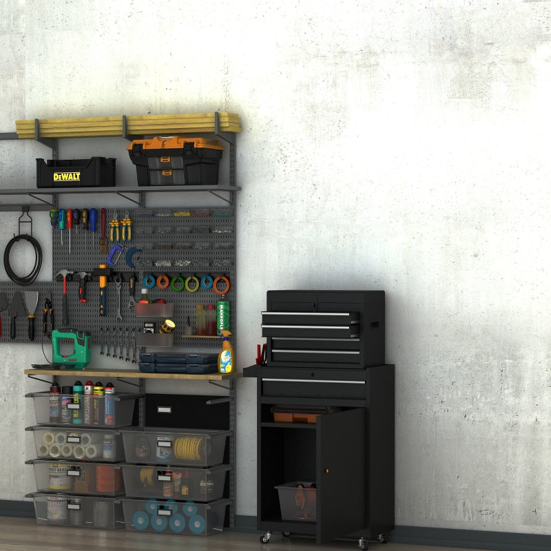 2-in-1 Metal Tool Storage Cabinet