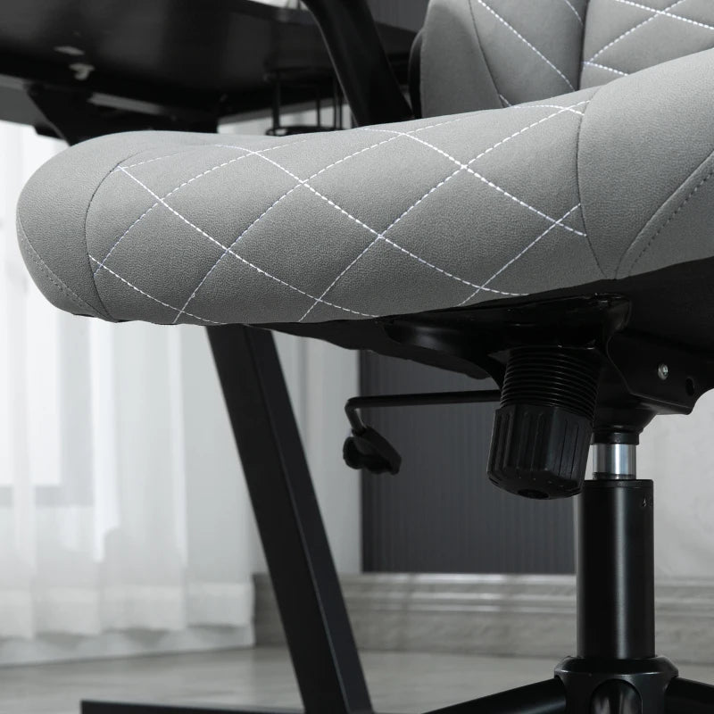 Vinsetto Light Grey Home Office Desk Chair - Ergonomic Computer Chair with Flip Up Armrests, Swivel Seat & Tilt Function