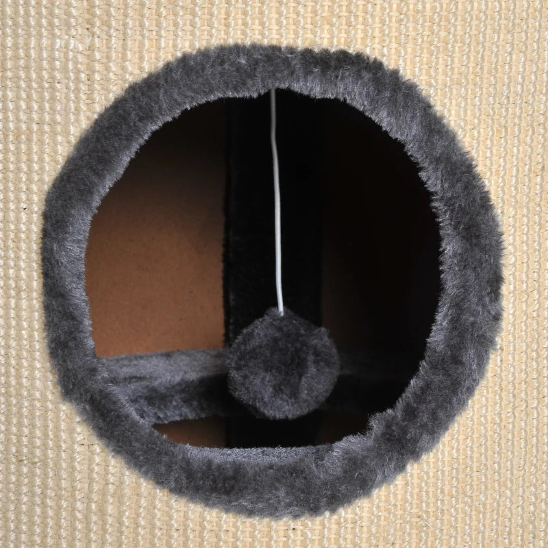 70cm Cat Tree Scratching Post - Sisal Activity Center & Condo for Indoor Cats - Climbing Play House & Bed