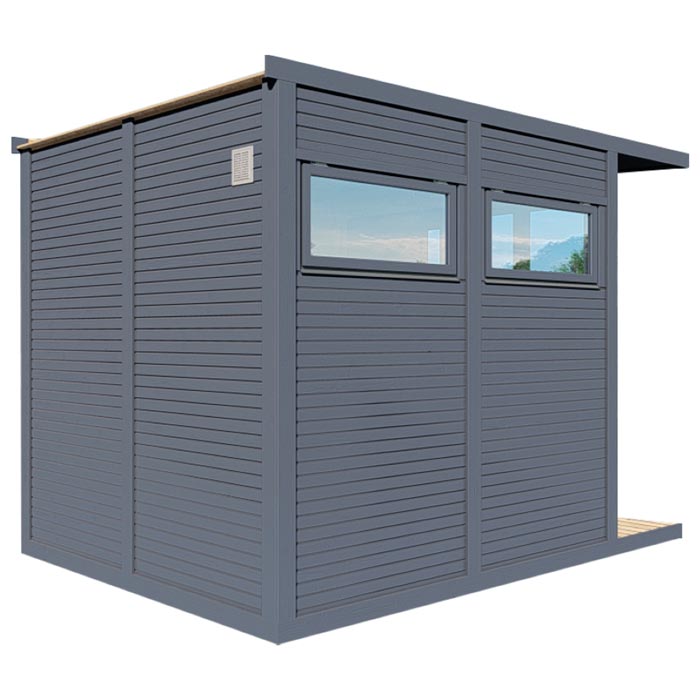 Anthracite Garden Office With Windows & Lockable Door