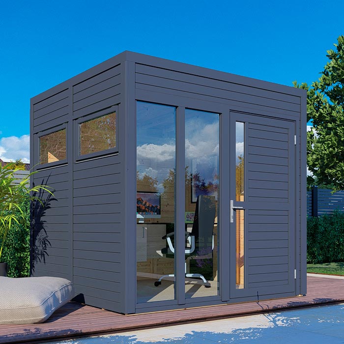 Cubus 2 Anthracite Garden Office