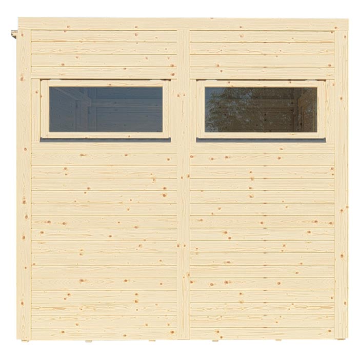 Square Wooden Garden Office With Doors & Windows