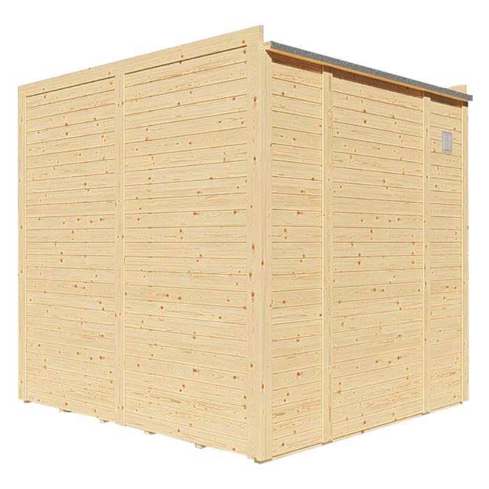 Square Wooden Garden Office With Doors & Windows