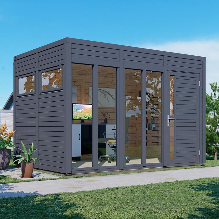 Cubus 3 Anthracite Garden Office