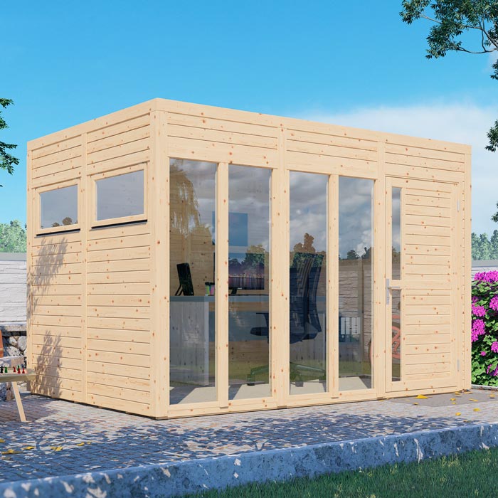 Modern Garden Office - Natural Finish