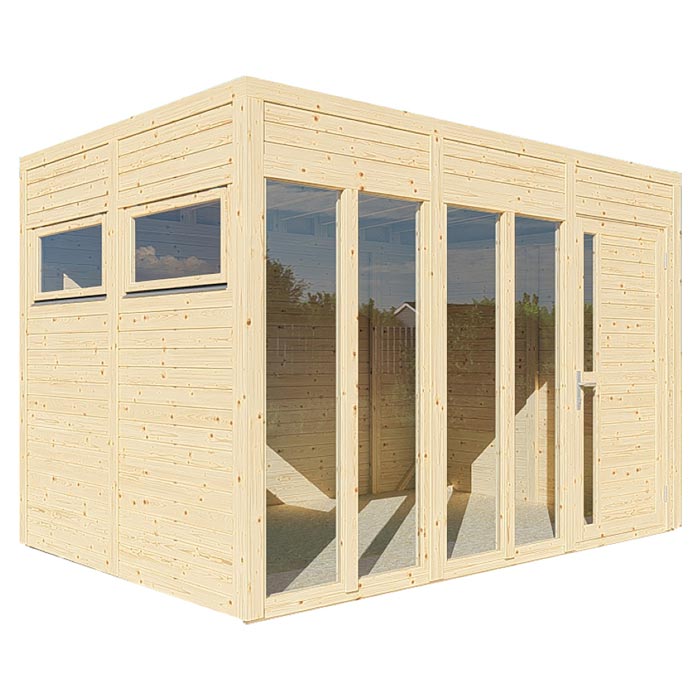 Modern Garden Office - Natural Finish