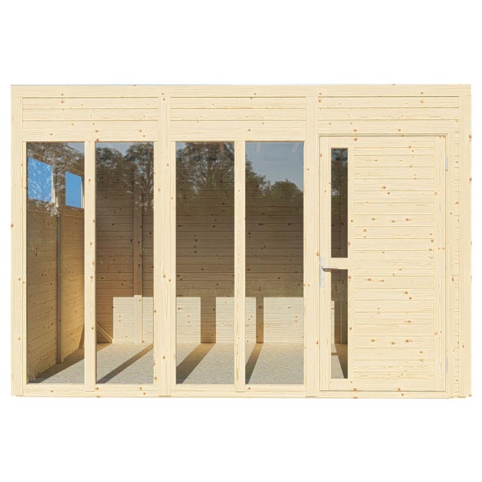 Modern Garden Office - Natural Finish