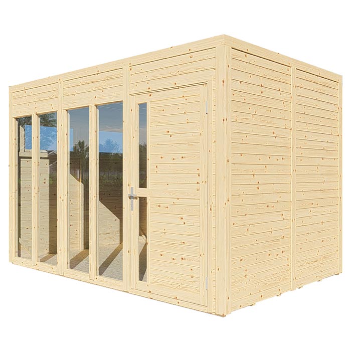 Modern Garden Office - Natural Finish