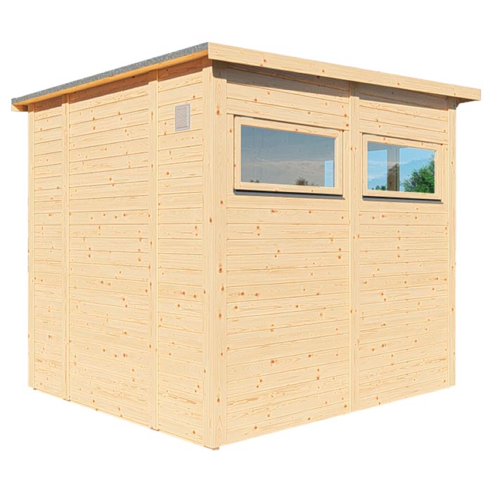 Pentus 2 Garden Office - Natural Finish