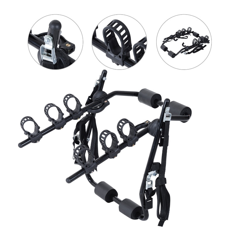 3-Bike Rear Hitch Mount with Fix Strap