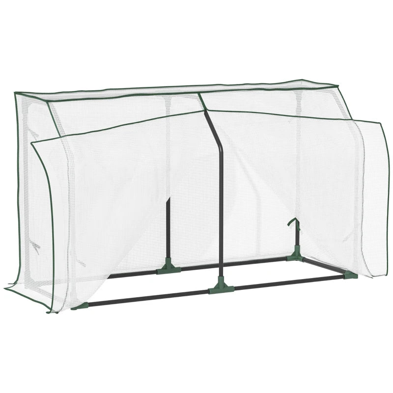 Portable White Mini Greenhouse for Plants - 120 x 45 x 70cm