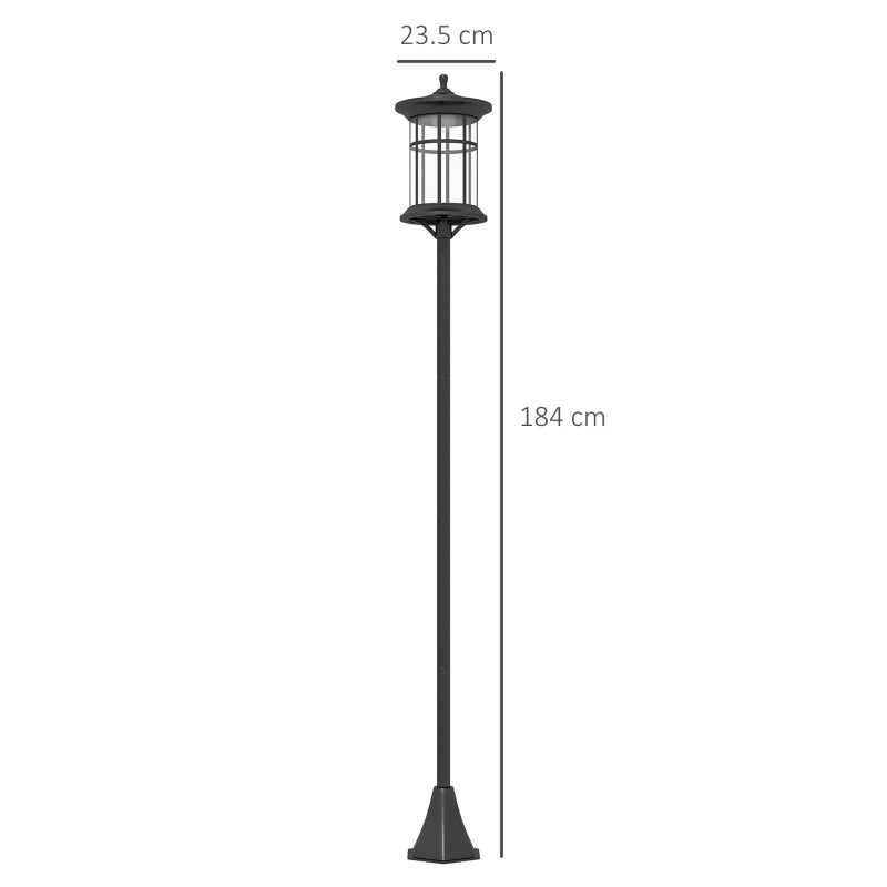 Elegant 1.8m Solar Lamp Posts - Set of Two
