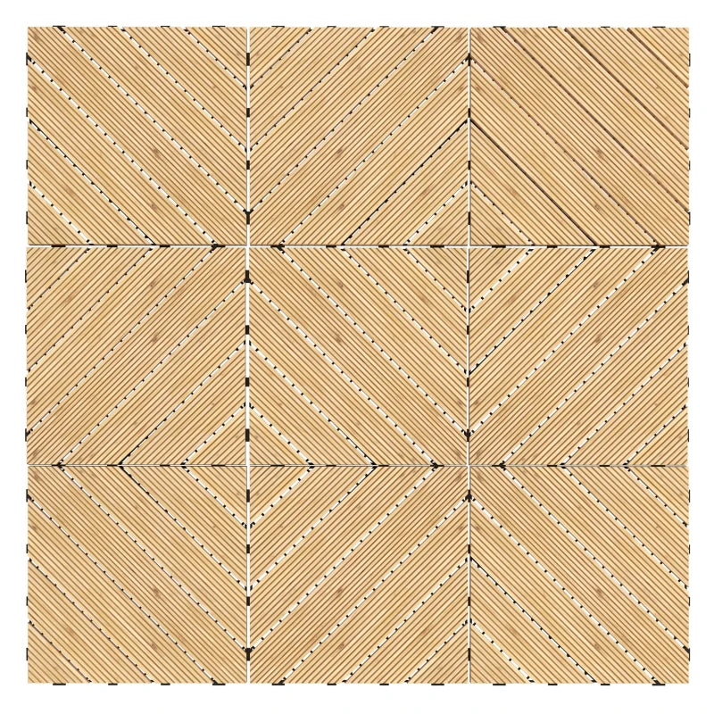 9 Piece Yellow Decking Tile Set