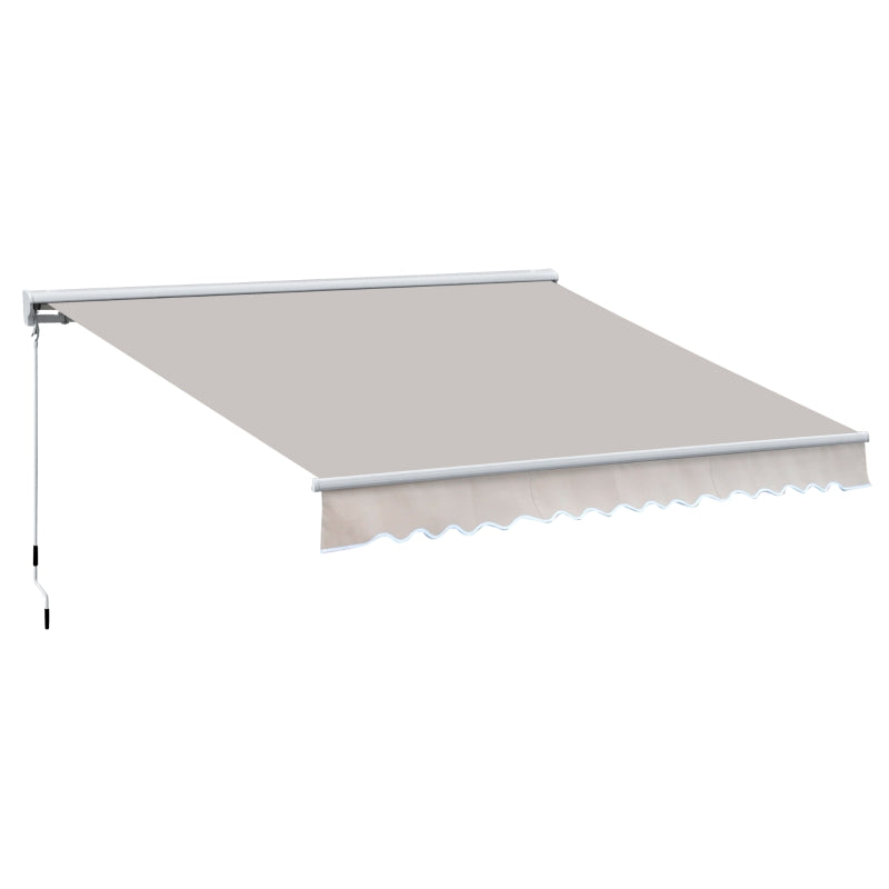 2.95L x 2.5M Retractable Manual/Electric Awning-Cream White/White