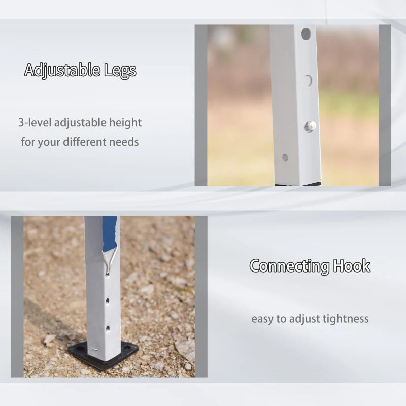 6x3m Waterproof Garden Party Gazebo - Blue