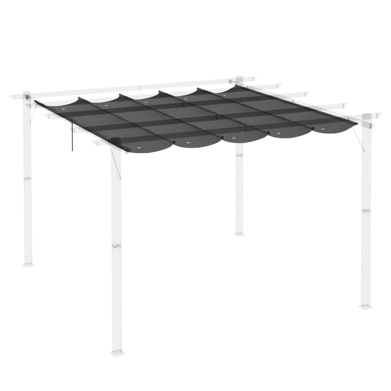 Dark Grey 3x3m Retractable Pergola Canopy Replacement