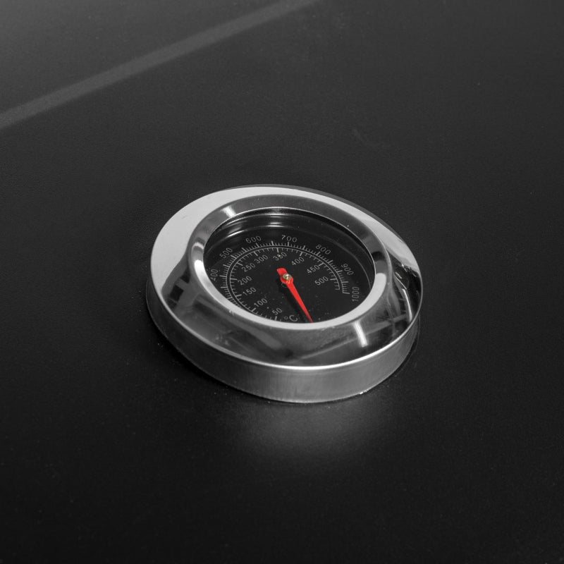 Adjustable Charcoal Grill with Height-Adjustable Coal Pan - Black