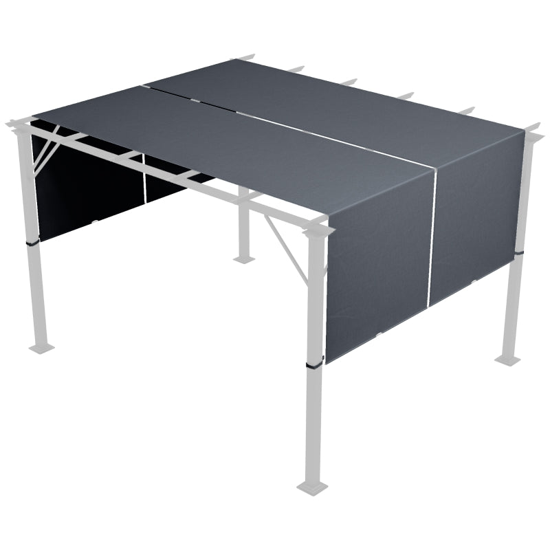Dark Grey Pergola Canopy Set - UV Protection, Easy Install (3x3m)