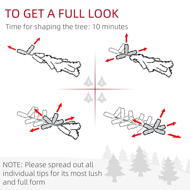 5ft Green Bare Artificial Christmas Tree with 1309 Tips - Perfect for Holiday Decor and Festive Celebrations