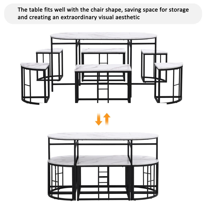 Modern Luxury 6-Seater Dining Table Set with Cushioned Chairs, Gold-Plated Iron Frames, Black MDF - Elegant Dining Room Furniture