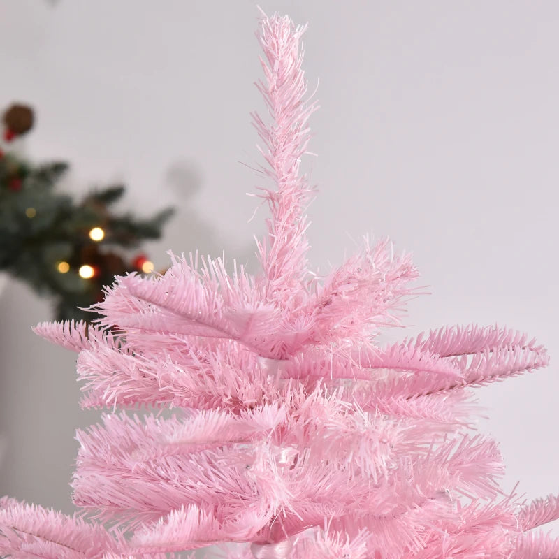 4FT Pink Artificial Christmas Tree with Automatic Open - Perfect Holiday Decoration for Home Parties and Festive Celebrations