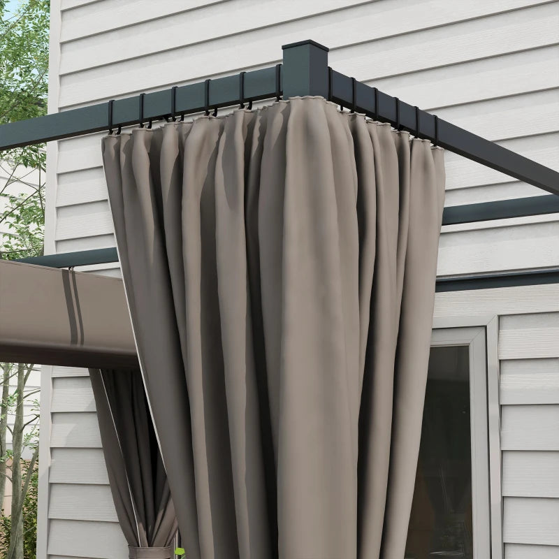 3m x 3m Canopy With Grey Curtains
