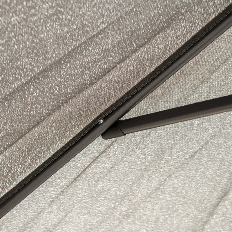 Dark Grey 2.8m Round Garden Parasol Umbrella