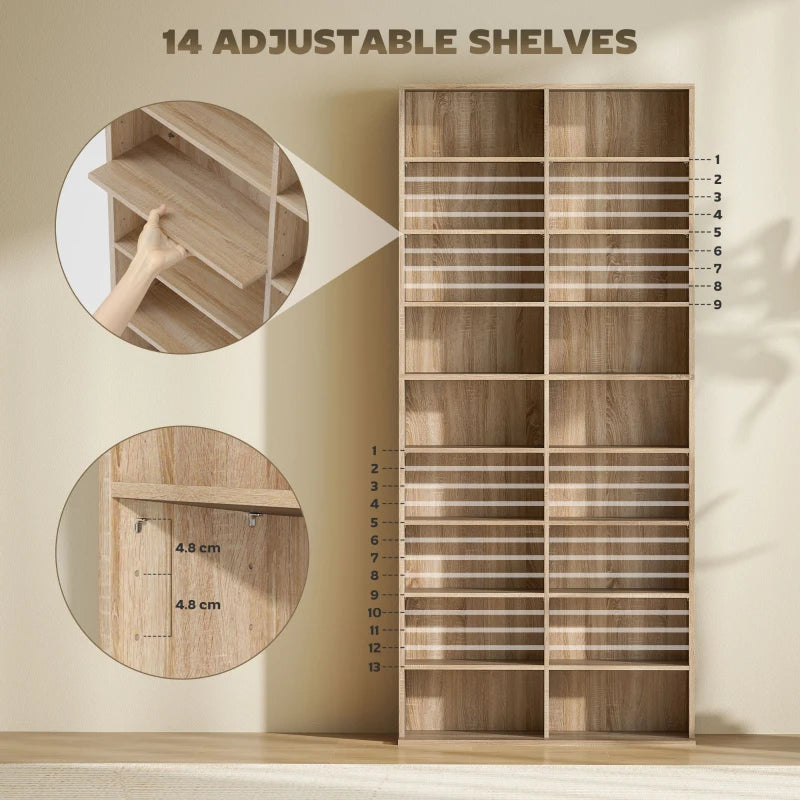 640 CD Storage Tower - Elegant Nature Wood Finish, Space-Saving Design for Organizing CDs and Media - Perfect for Home